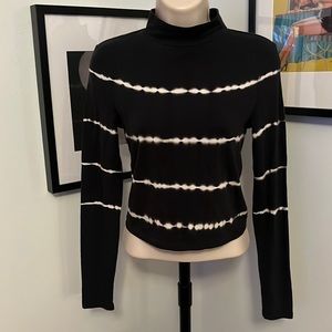 Tie dyed turtleneck crop top
